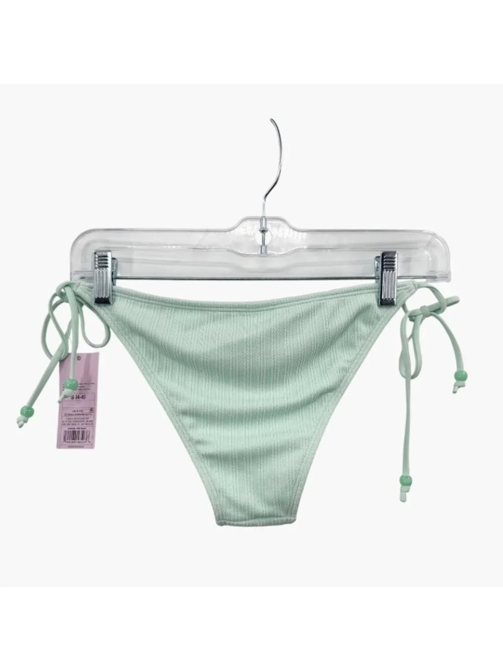 NEW Wild Fable Ribbed Low-Rise High Leg Extra Cheeky Side-Tie Bikini Bottom